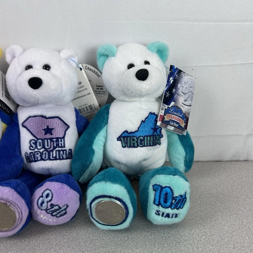 Vintage‎ Limited Treasures State Quarter Coin Bears 50 States 8 Bears Total